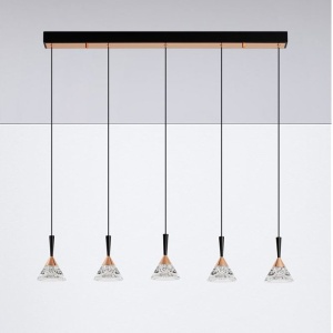Lustra cu 5 pendule LED design modern PALUZ 152048 universul-luminii.ro