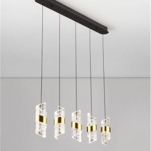 Lustra cu 5 pendule LED design modern Seneca 147548 universul-luminii.ro