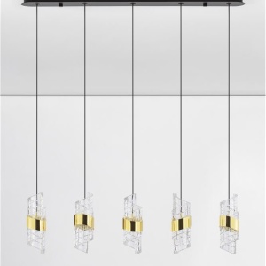 Lustra cu 5 pendule LED design modern Seneca 228388 universul-luminii.ro