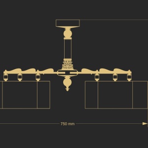 Lustra cu 6 brate eleganta design clasic MERANO 77618 universul-luminii.ro