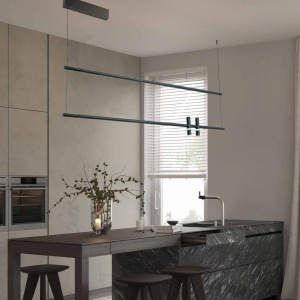 Lustra cu Iluminat LED Sus si Jos, MARBLE BLACK 243258 universul-luminii.ro