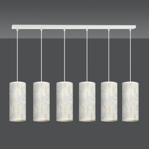 Lustra cu pendule design elegant KARLI 6 alba 101478 universul-luminii.ro