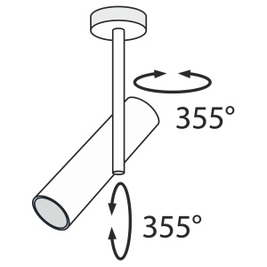 Lustra cu spot directionabil Elti negru MY-C020CL-01B 75608 universul-luminii.ro