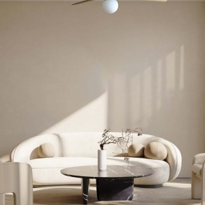 Lustra cu Ventilator aplicat tavan cu telecomanda KLIM L 150cm, negru/ pin - Img 3
