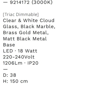 Lustra decorativa cu 3 pendule LED 3000K DORIN - Img 7
