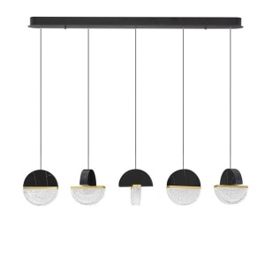 Lustra decorativa liniara cu 5 pendule LED 3000K DORIN