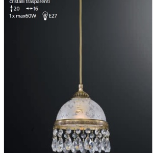 Lustra design clasic realizata manual din alama si Cristal Scholer 6200 105208 universul-luminii.ro