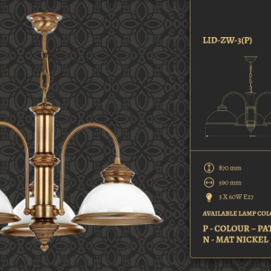 Lustra design clasic realizata manual Lido, 3L - Img 2