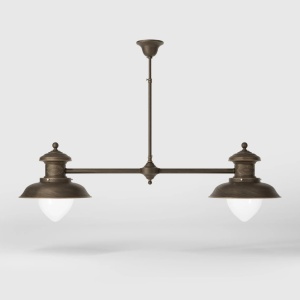 Lustra design italian din alama si sticla Al Mare - Img 2