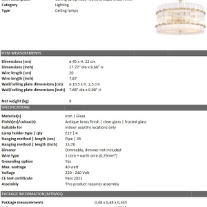 Lustra design LUX Ruby round, alama 115250 HZ - Img 4