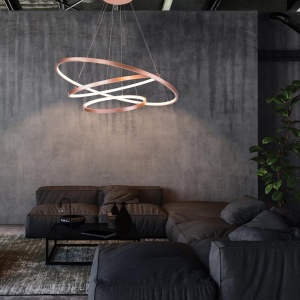 Lustra design modern circular cu 3 inele LED dimabil ROTUNDA - Img 2