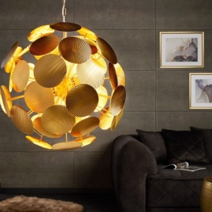 Lustra design modern Infinity Home auriu 234118 universul-luminii.ro