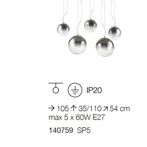 Lustra design modern MAPA FADE SP5 140759 43548 universul-luminii.ro