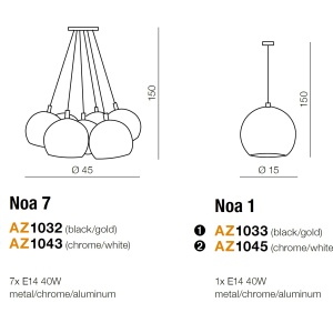Lustra design modern Noa 7 chrome/white 69408 universul-luminii.ro