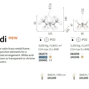 Lustra design modern NODI SP9 OTTONE 81638 universul-luminii.ro