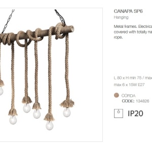 Lustra design rustic CANAPA SP6 134826 66398 universul-luminii.ro