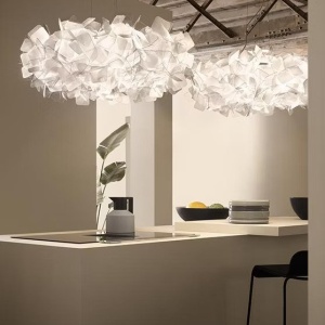 Lustra design unicat realizata manual Clizia White, 53cm 214818 universul-luminii.ro