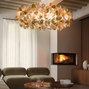 Lustra design unicat realizata manual Clizia XXL Mama Non Mama Gold, 130cm 214888 universul-luminii.ro