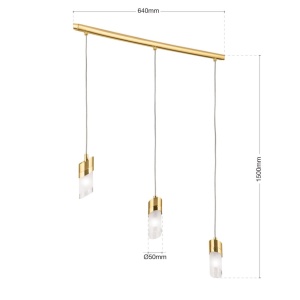 Lustra din alama cu 3 pendule SPOT EXCLUSIVE - Img 5