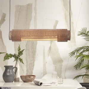 Lustra eco din bambus Bhutan cilinder 85cm, nat 55388 universul-luminii.ro