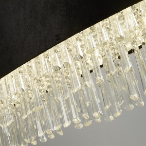 Lustra eleganta cu abajur din catifea si cristale Glamour 8Lt 134638 universul-luminii.ro