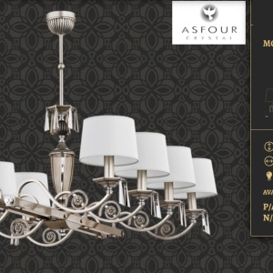 Lustra eleganta design clasic cristal Asfour Monza 77798 universul-luminii.ro