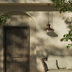 Lustra exterior IP44 realizata manual din alama Amalfi - Img 14
