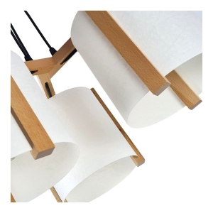 Lustra fabricata manual din lemn SCALA 3L - Img 3