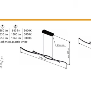 Lustra LED aluminiu negru mat BOYD - Img 6