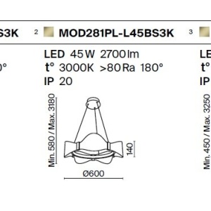 Lustra LED aplicata design decorativ Breeze - Img 8
