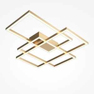 Lustra LED aplicata design minimalist Rida aurie - Img 2