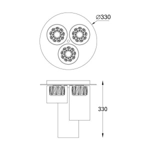 Lustra LED aplicata design modern GEM auriu C0389-03F-F7AC ZL - Img 2