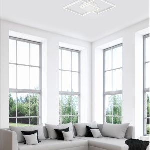 Lustra LED aplicata design modern geometric BILBAO 25W alba NVL-8160162 - Img 2