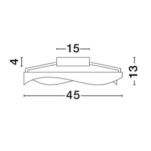 Lustra LED aplicata design modern RADON - Img 2