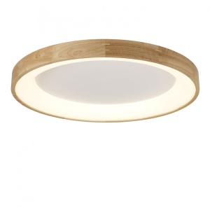 Lustra LED aplicata moderna design lemn natural 65cm Silvam
