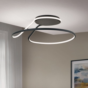 Lustra LED aplicata stil minimalist CLAIRE neagra - Img 2