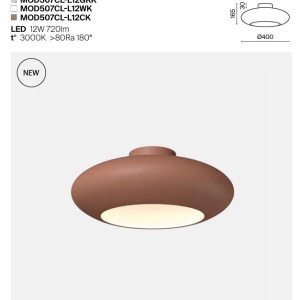 Lustra LED aplicata tavan din aluminiu gri Aros - Img 6