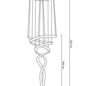 Lustra LED casa scarii design deosebit CHARMES 2B crom - Img 4