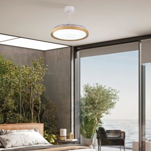 Lustra LED CCT cu ventilator si telecomanda MISTRAL negru MA-8828 247898 universul-luminii.ro