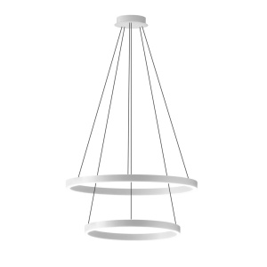 Lustra LED circulara cu 2 inele 60/40cm CRISEIDE, alb, negru sau auriu
