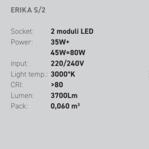 Lustra LED circulara cu 2 inele 80/60cm ERIKA 227388 universul-luminii.ro
