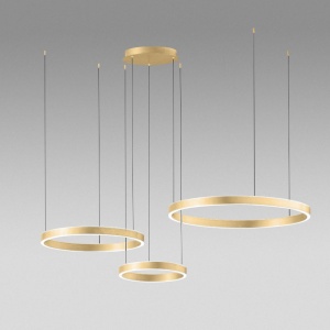 Lustra LED circulara cu 3 inele 80/60/40cm CRISEIDE, alb, negru sau auriu 146588 universul-luminii.ro