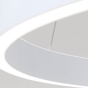 Lustra LED circulara iluminat sus si jos KOLK alb 60cm - Img 6