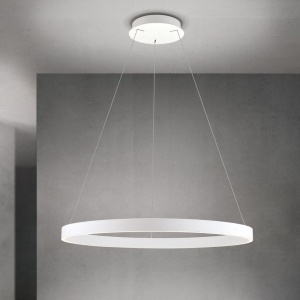 Lustra LED circulara iluminat sus si jos KOLK alb 80cm