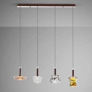 Lustra LED cu 4 pendule design decorativ Scarlet 4L color - Img 3