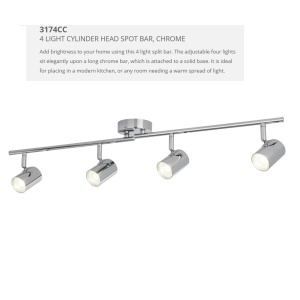 Lustra LED cu 4 spoturi directionabile Rollo crom 3174CC SRT - Img 4