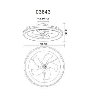 Lustra LED cu ventilator si telecomanda CELESTE 03643 GL 171958 universul-luminii.ro