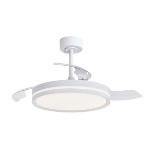 Lustra LED cu ventilator si telecomanda LUNA alba - Img 2