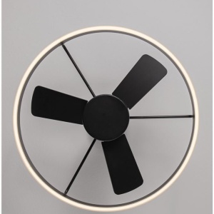 Lustra LED cu ventilator si telecomanda LUNAIR negru - Img 7