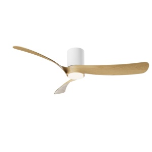 Lustra LED cu ventilator si telecomanda NEMO II M alb/lemn - Img 2
